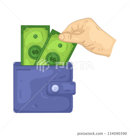 Illustration of wallet Illustration of wallet 134090390