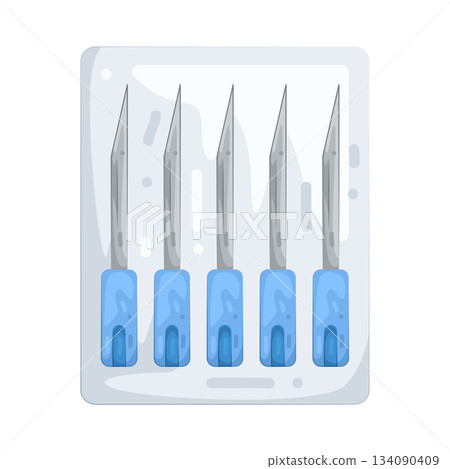 Illustration of clothing tag gun needle  134090409