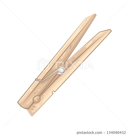 Illustration of clothes pin  134090432