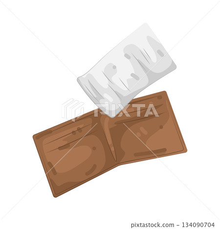Illustration of wallet 134090704