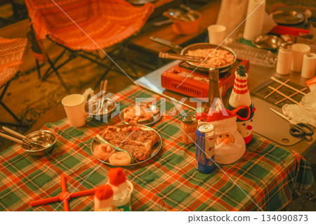 Cozy Christmas Camping with Festive Dinner 134090873