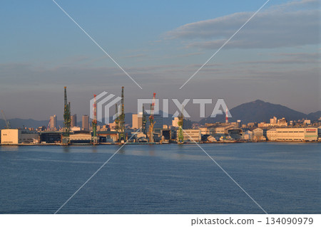 Cityscape: Kobe Port in the morning, industrial area Cityscape: Kobe Port in the morning, industrial area 134090979