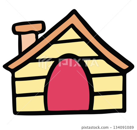 Hand drawn illustration of dog home, red door for pet shop, vet, animal, puppy, kitten, house backyard, department store, supermarket, paw friend, sticker, building, architecture, foster, outdoors Hand drawn illustration of dog home, red door for pet shop, vet, animal, puppy, kitten, house backyard, department store, supermarket, paw friend, sticker, building, architecture, foster, outdoors 134091089
