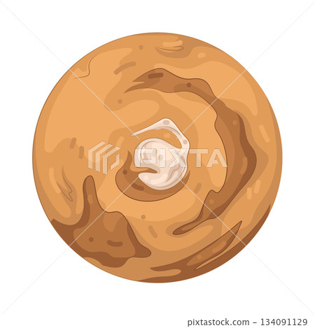 Illustration of polar cap mars  134091129