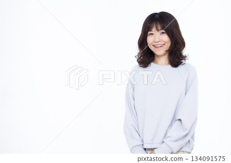 A woman with a smile A woman with a smile 134091575