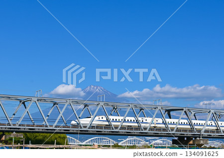 富士河大橋, 東海道新幹線, 富士山, 富士河 134091625