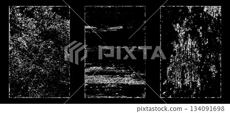 Black and white grunge. Distress overlay texture. Abstract surface dust and rough dirty wall background concept. Distress illustration simply place over object to create grunge effect. Vector EPS10. Black and white grunge. Distress overlay texture. Abstract surface dust and rough dirty wall background concept. Distress illustration simply place over object to create grunge effect. Vector EPS10. 134091698