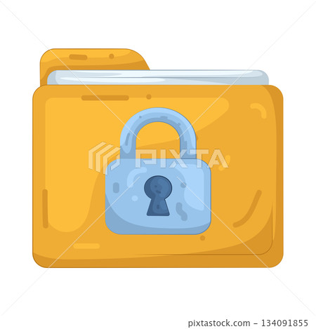 Illustration of lock folder Illustration of lock folder 134091855
