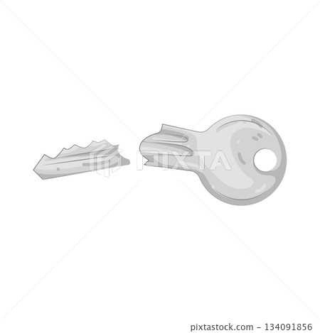 Illustration of broken key Illustration of broken key 134091856