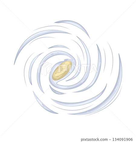 Illustration of spiral galaxy  134091906