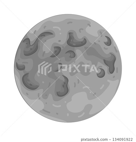 Illustration of full moon  134091922