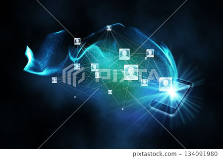 Social network background Social network background 134091980