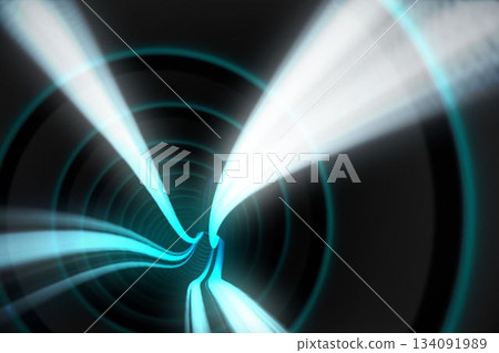 Blue vortex with white light Blue vortex with white light 134091989
