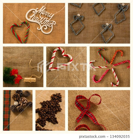 Candy and Christmas decoration 134092035