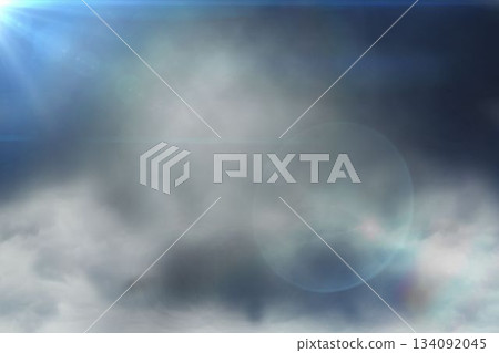 Digitally generated Grey sky with blue light 134092045