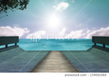 Digitally generated image of boat dock 134092068