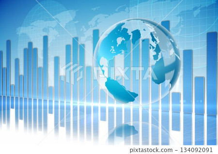 Global business graphic in blue Global business graphic in blue 134092091