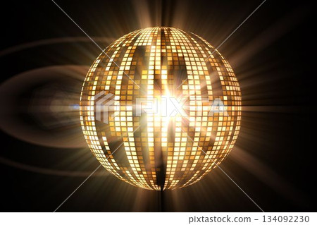 Digitally generated cool disco ball design 134092230