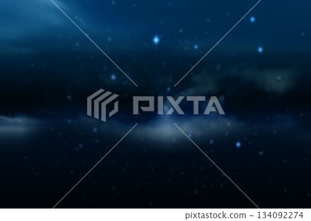 Low angle view of stars glowing in sky 134092274