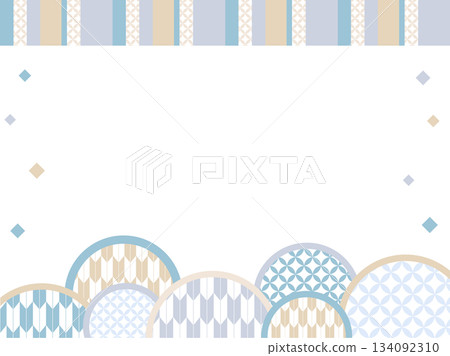 Cute Japanese-style background 45: Patterns and confetti Cute Japanese-style background 45: Patterns and confetti 134092310