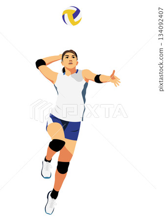 Female volleyball player Female volleyball player 134092407