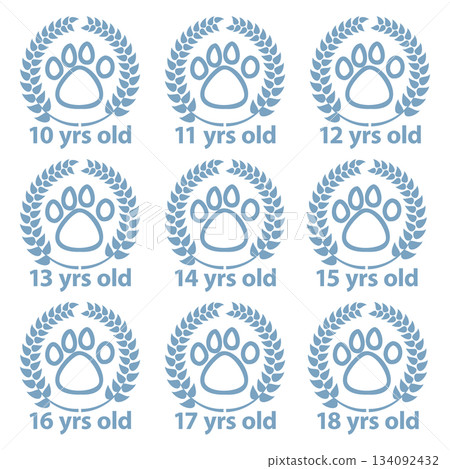 Cute Pet Age Laurel Footprints 10-18 Set Blue 134092432