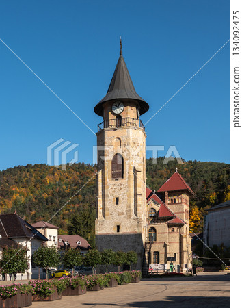 Historic Center of Piatra Neamt in Autumn 134092475