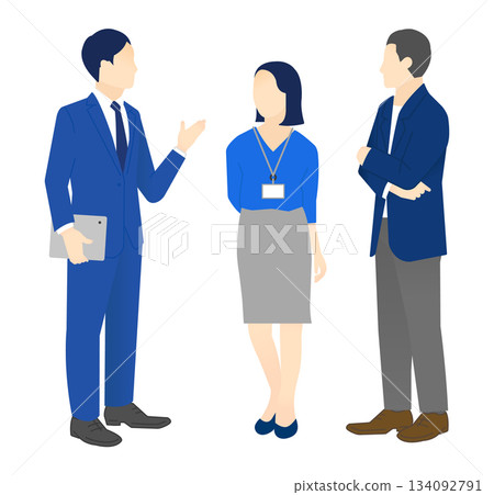 Vector illustration of business people having a conversation 134092791