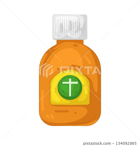Illustration of antiseptic bottle  134092865