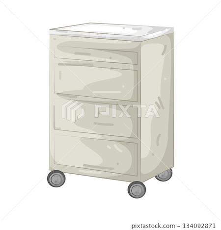 Illustration of pharmacy cart  134092871