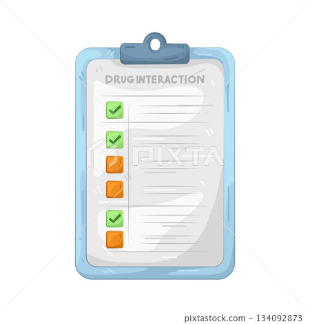 Illustration of drug interaction  134092873