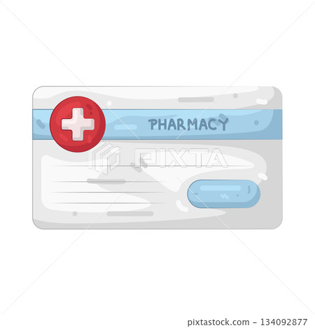 Illustration of pharmacy card Illustration of pharmacy card 134092877