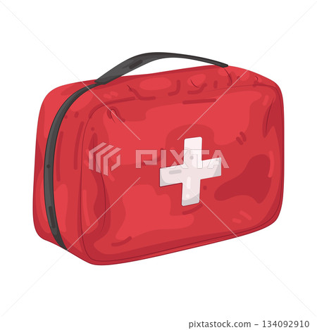Illustration of first aid kit Illustration of first aid kit 134092910