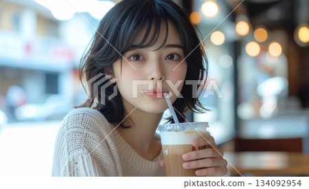 在咖啡館休息 在咖啡館休息 134092954