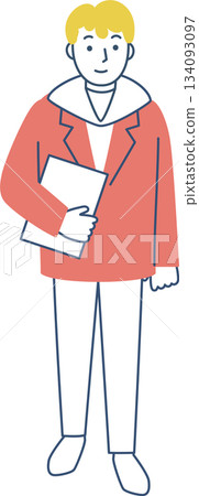 穿夾克的年輕人 134093097