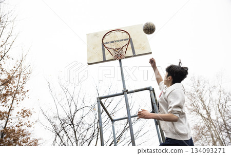 Boys enjoying basketball Boys enjoying basketball 134093271