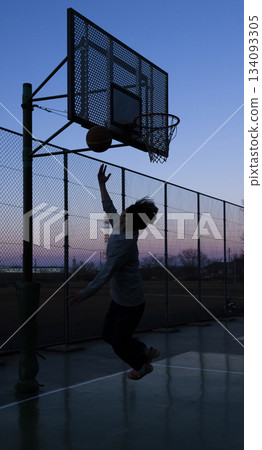 Boys enjoying basketball 134093305