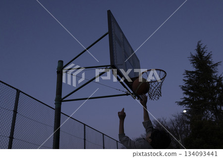 Boys enjoying basketball Boys enjoying basketball 134093441