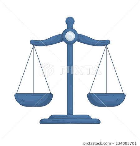 Illustration of balance scales Illustration of balance scales 134093701