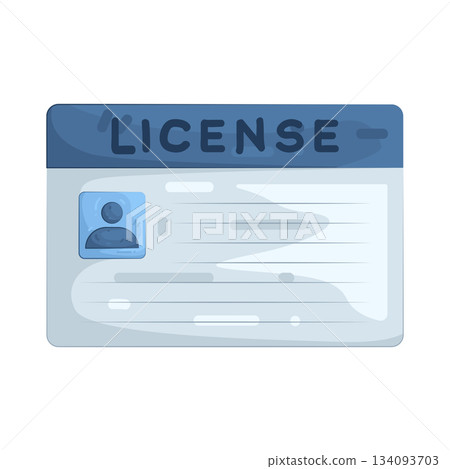 Illustration of license card Illustration of license card 134093703
