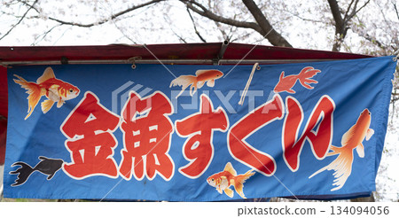 Goldfish scooping flag 134094056