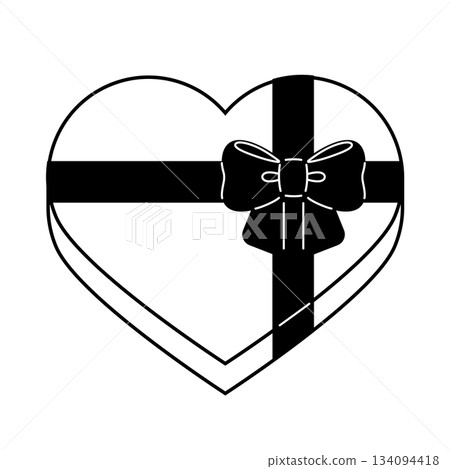 White heart gift White heart gift 134094418