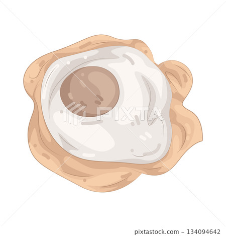 Illustration of chicken with fried egg Illustration of chicken with fried egg 134094642