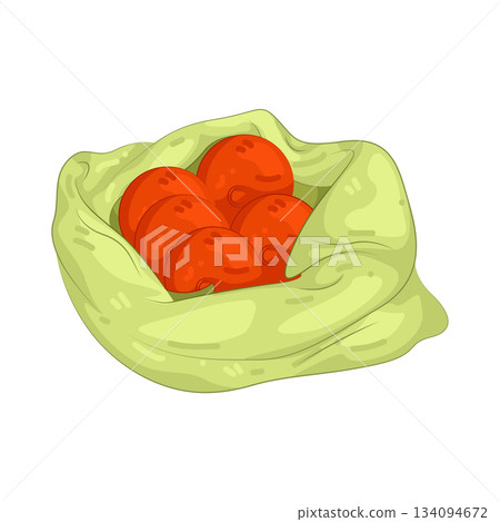 Illustration of orange fruit bag Illustration of orange fruit bag 134094672