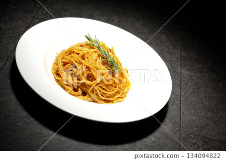 Spaghetti with rosemary and meat sauce Spaghetti with rosemary and meat sauce 134094822
