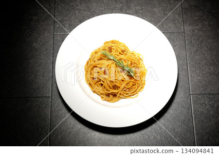 Spaghetti with rosemary and meat sauce Spaghetti with rosemary and meat sauce 134094841