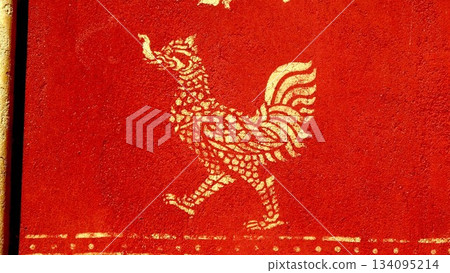 Wall paintings featuring Asian mythical beasts Wall paintings featuring Asian mythical beasts 134095214
