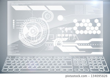 Futuristic technology interface 134095826