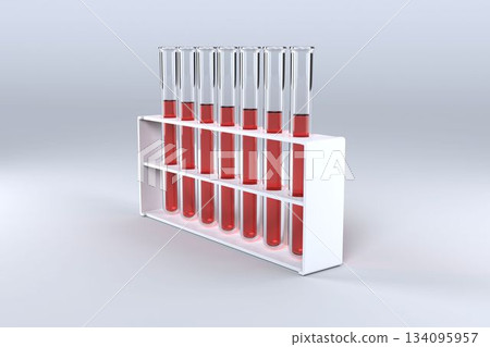 Test tube with chemical solution Test tube with chemical solution 134095957