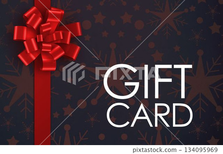 Gift card with festive bow 134095969